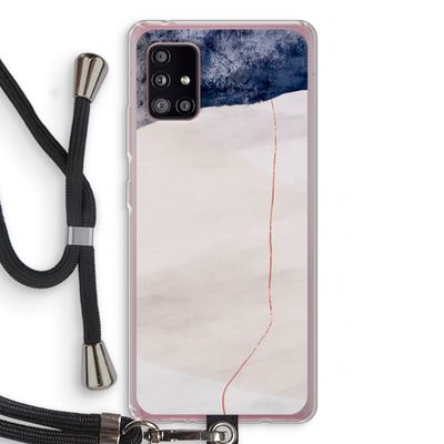 Stone White: Samsung Galaxy A51 5G Transparant Hoesje met koord