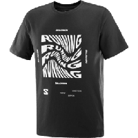 Salomon Running graphic ss tee heren - ZWART - Heren