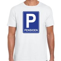 Pensioen P cadeau t-shirt wit voor heren