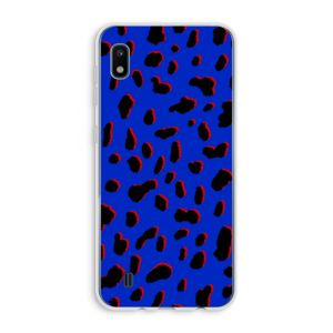 Blue Leopard: Samsung Galaxy A10 Transparant Hoesje