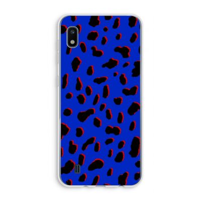 Blue Leopard: Samsung Galaxy A10 Transparant Hoesje