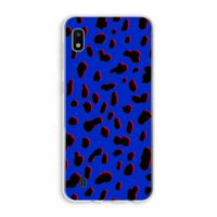 Blue Leopard: Samsung Galaxy A10 Transparant Hoesje