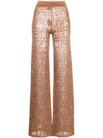 GCDS pantalon en crochet à taille haute - Orange