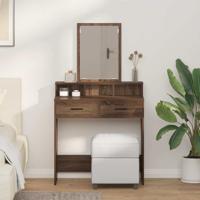 Kaptafel met lade Bruin Eiken 79 x 41 x 140 cm Bewerkt hout