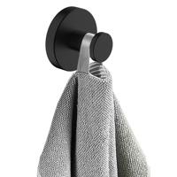 Handdoek haak Alonzo | Wandmontage | 5.5 cm | Enkel haaks | Zwart mat - thumbnail