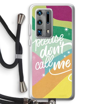 Don't call: Huawei P40 Pro Plus Transparant Hoesje met koord