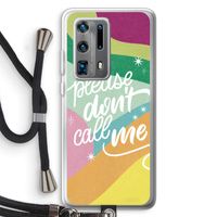 Don't call: Huawei P40 Pro Plus Transparant Hoesje met koord
