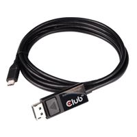 club3D CAC-1557 USB-C-displaykabel USB-C / DisplayPort Adapterkabel USB-C stekker, DisplayPort-stekker 1.80 m Zwart Vlambestendig - thumbnail