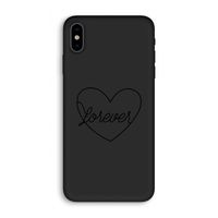 Forever heart black: iPhone XS Biologisch afbreekbaar hoesje