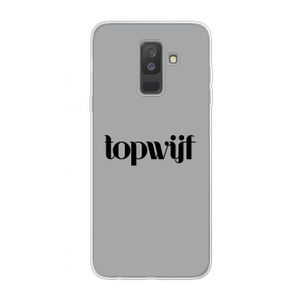 Topwijf Grijs Zwart: Samsung Galaxy A6 Plus (2018) Transparant Hoesje