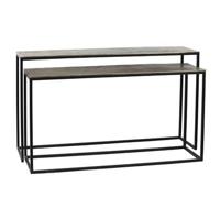 PTMD Kae Gold Alu Black Iron Rectangular Sidetable Sv2 - thumbnail