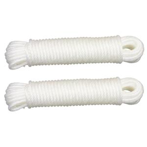 AMIG paracord touw - 2x - 15 meter - D5mm - 110kg - PE/PVC - wit