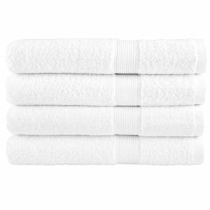 VidaXL Saunadoeken solund 4 st 600 g/m² 80x200 cm wit