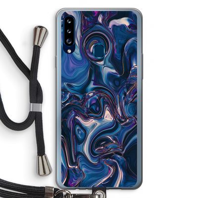 Mirrored Mirage: Samsung Galaxy A20s Transparant Hoesje met koord