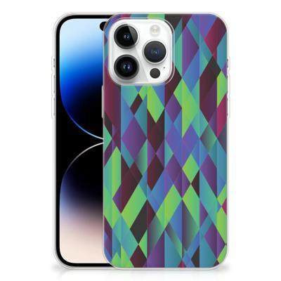 iPhone 14 Pro Max | TPU Hoesje | Abstract Green Blue