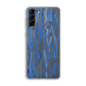 Blauwe nerven: Samsung Galaxy S21 Plus Transparant Hoesje
