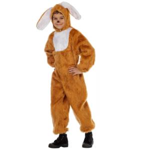 Pluche paashaas pak voor kinderen - bruin - haas/konijn onesie/jumpsuit