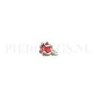 Dermal 1.2 mm vierkant kristal rood