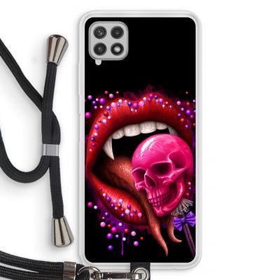 Dodelijk zoet: Samsung Galaxy A22 4G Transparant Hoesje met koord