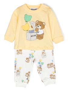 Moschino Kids ensemble haut-pantalon à imprimé Teddy Bear - Blanc