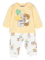 Moschino Kids ensemble haut-pantalon à imprimé Teddy Bear - Blanc - thumbnail