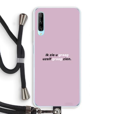 uzelf graag zien: Huawei P Smart Pro Transparant Hoesje met koord