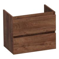 Brauer Joy - Onderkast Ondiep - 60 cm - met 2 Softclose Lades Greeploos en 1 Sifon Uitsparing - Forest Cacao