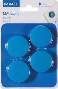 MAUL magneet Solid 38mm trekkracht  1,5kg blister 4 blauw