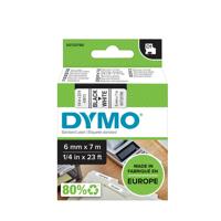 Labeltape Dymo LabelManager D1 polyester 6mm zwart op wit | 5 stuks