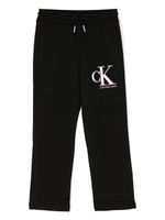 Calvin Klein Kids pantalon de jogging en coton à logo imprimé - Noir
