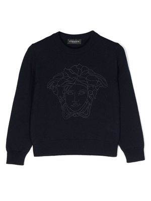 Versace Kids pull à motif Medusa Head - Bleu