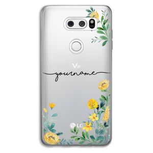 Gele bloemen: LG V30 Transparant Hoesje