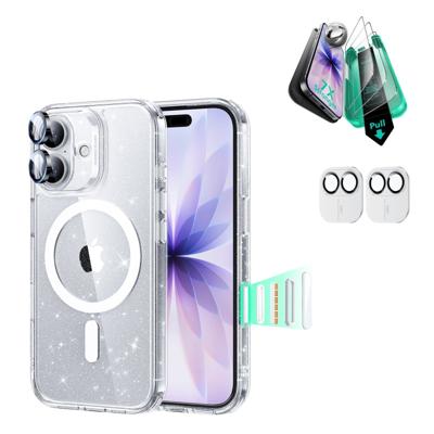 iPhone 17 Bundle Classic Hybrid Magnetic Case (Camera Control) and Armorite Screen Protector - Clear Shimmer