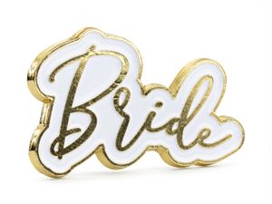 Broche Bride Goud/Wit