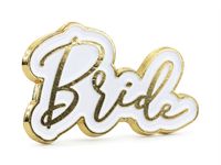 Broche Bride Goud/Wit - thumbnail