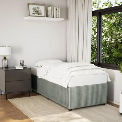 Bedframe zonder matras 90x190 cm fluweel lichtgrijs