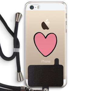 Hartje: iPhone 5 / 5S / SE Transparant Hoesje met koord