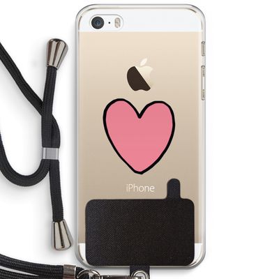 Hartje: iPhone 5 / 5S / SE Transparant Hoesje met koord