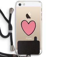 Hartje: iPhone 5 / 5S / SE Transparant Hoesje met koord