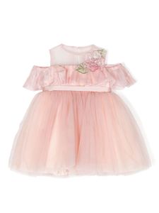 SPERANZA robe sans manches en tulle à fleur - Rose