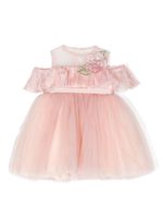 SPERANZA robe sans manches en tulle à fleur - Rose - thumbnail