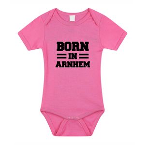 Born in Arnhem cadeau baby rompertje roze meisjes 92 (18-24 maanden)  -