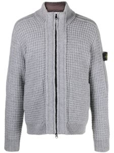 Stone Island veste matelassée à patch Compass - Gris