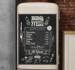 Koelkast stickers Barbecue Grill Menu