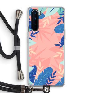 Tropisch: OnePlus Nord Transparant Hoesje met koord