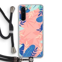Tropisch: OnePlus Nord Transparant Hoesje met koord