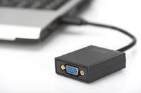 Digitus USB 3.2 Gen 1 (USB 3.0), VGA, Laptop, TV, monitor, Video Adapterkabel [1x USB 3.2 Gen 1 stekker A (USB 3.0) - 1x VGA-bus] DA-70840 - thumbnail