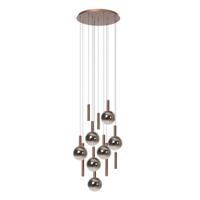 Lucide JASMINE - Hanglamp - Ø 75 cm - LED Dimb. - CCT - 12x4,5W 2200K/3300K - Koper | Premium