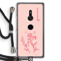 Giving Flowers: Sony Xperia XZ2 Transparant Hoesje met koord