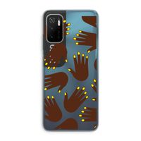 Hands dark: Xiaomi Poco M3 Pro 5G Transparant Hoesje